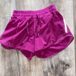 Pink/purple lulu lemon shorts